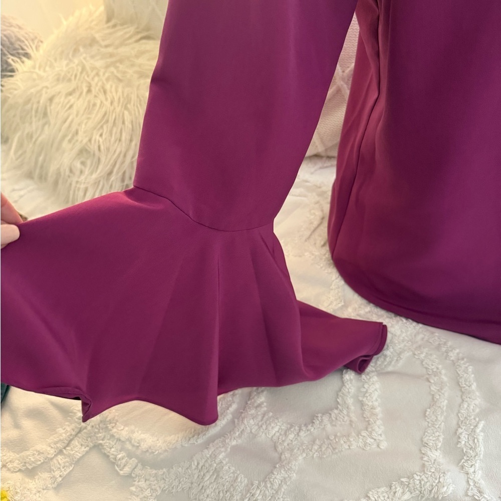 Halston Heritage Magenta Blouse - Picture 2 of 11